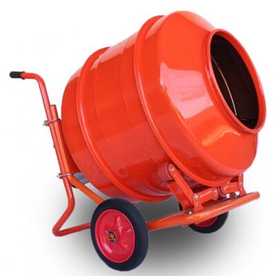 Cement Plant Equipments With Mobile Handcart Frame And Corrosion Resistant Mixing Drum For Concrete Mixing In Construction Sites