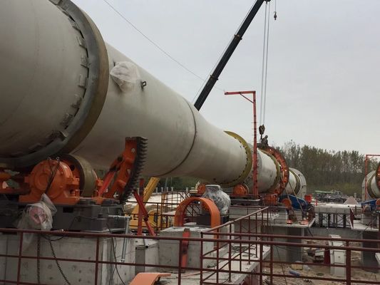 Burner Gypsum 2.2×6.5M 14t/H Cement Rotary Kiln For Mining Equipment