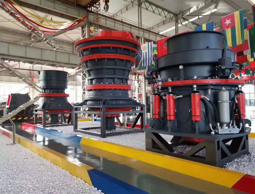 具体的なばねの移動式円錐形1200TPHの砕石機機械