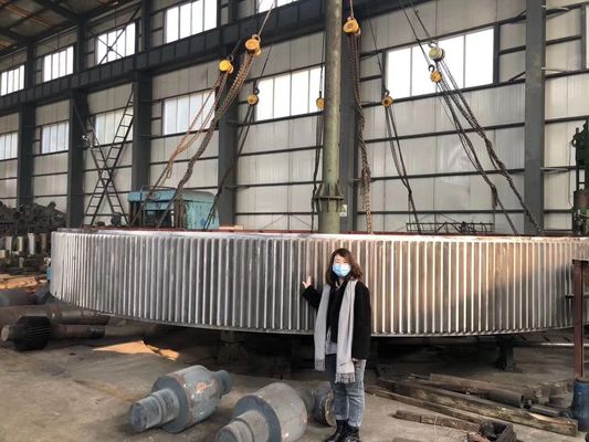 UNI ENのISO標準120MTのロータリー キルンのための大きい製造所の帯ギヤ